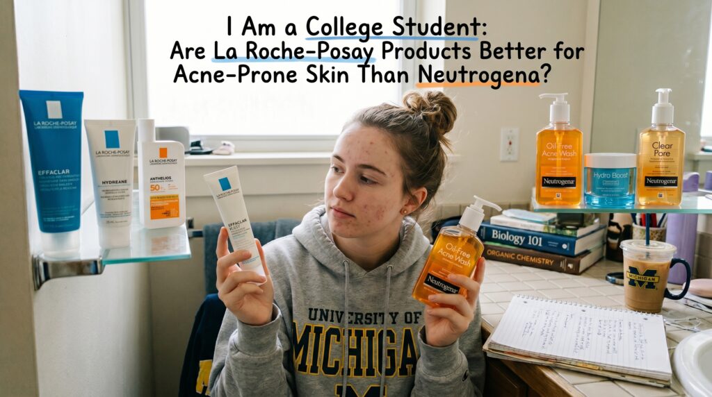 I Am a College Student: Are La Roche-Posay Products Better for Acne-Prone Skin Than Neutrogena?