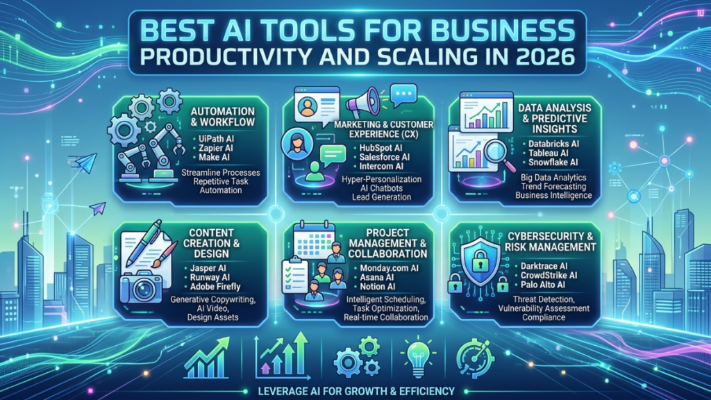 Best AI Tools for Business Productivity and Scaling in 2026